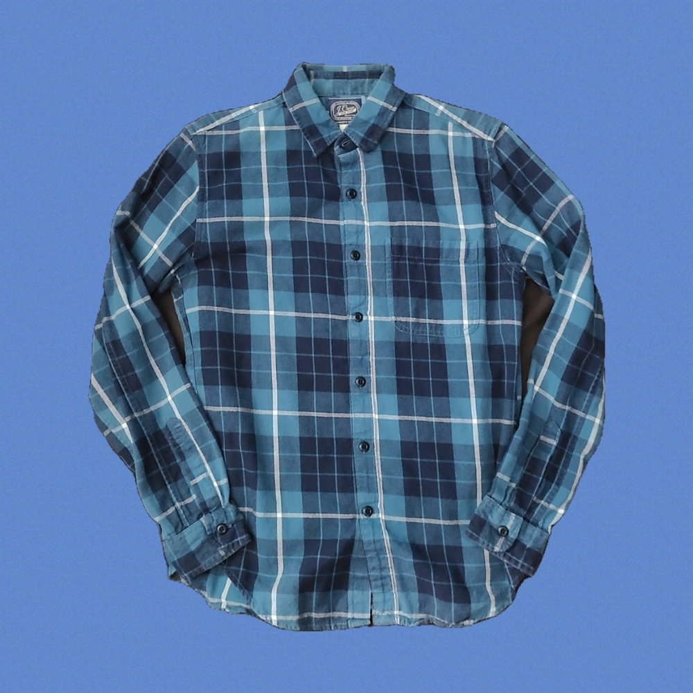 J. Crew Blue Plaid Flannel Shirt Size S